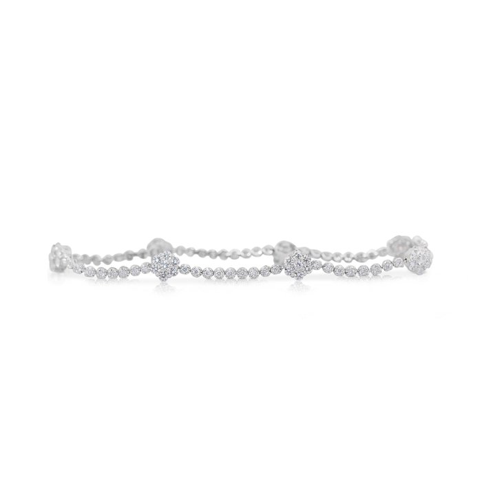 Armbånd - 18 kraat Hvidguld -  2.42ct. tw. Diamant (Natur)