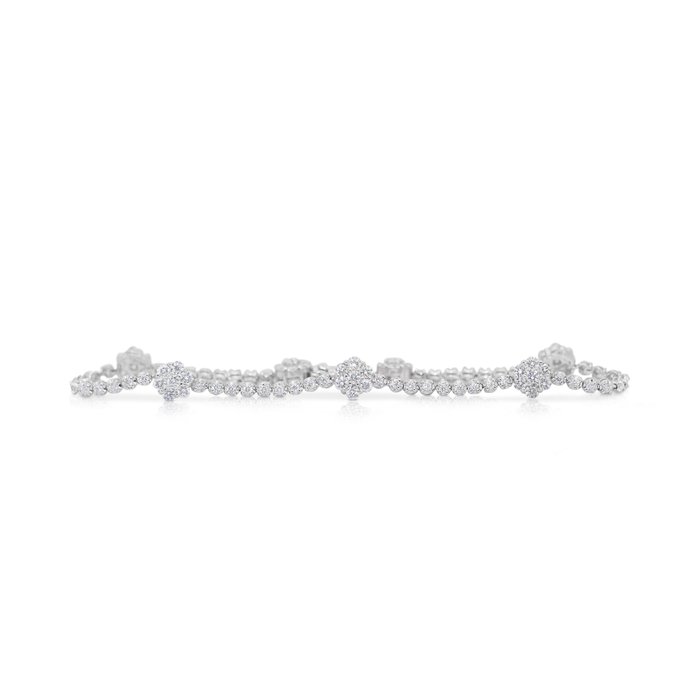 Armbånd - 18 kraat Hvidguld -  2.42ct. tw. Diamant (Natur)