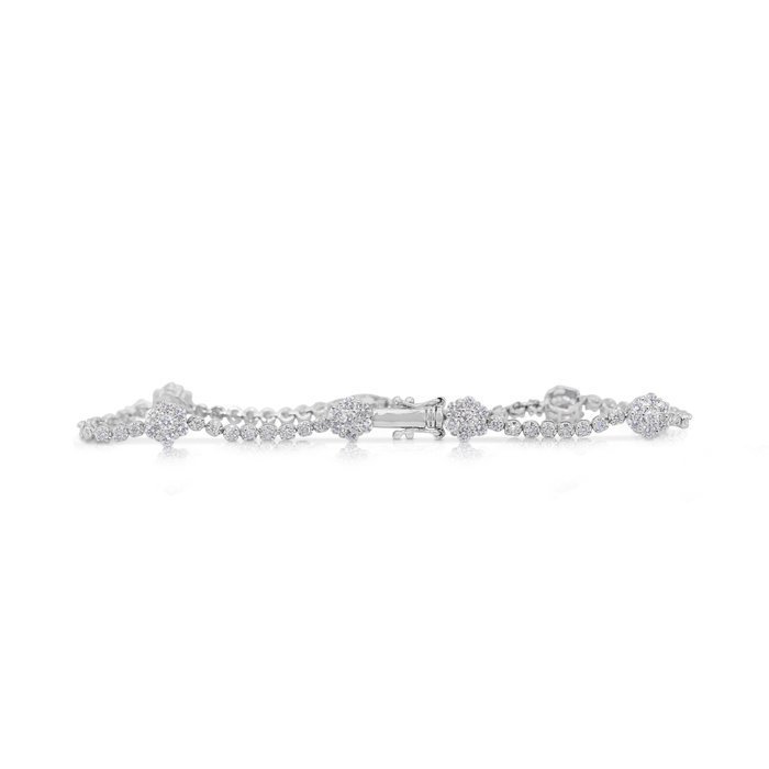 Armbånd - 18 kraat Hvidguld -  2.42ct. tw. Diamant (Natur)