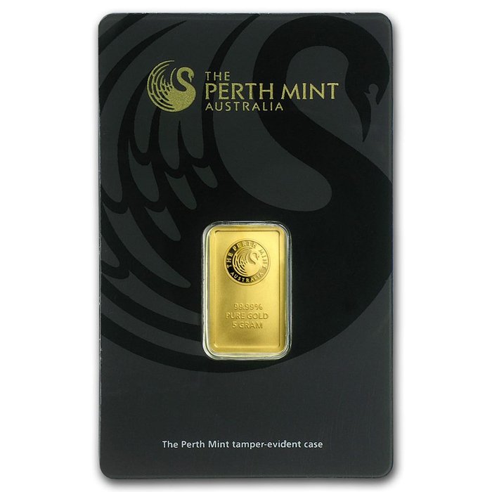 5 gram - Guld 999 - Perth Mint - Forseglet  Med certifikat