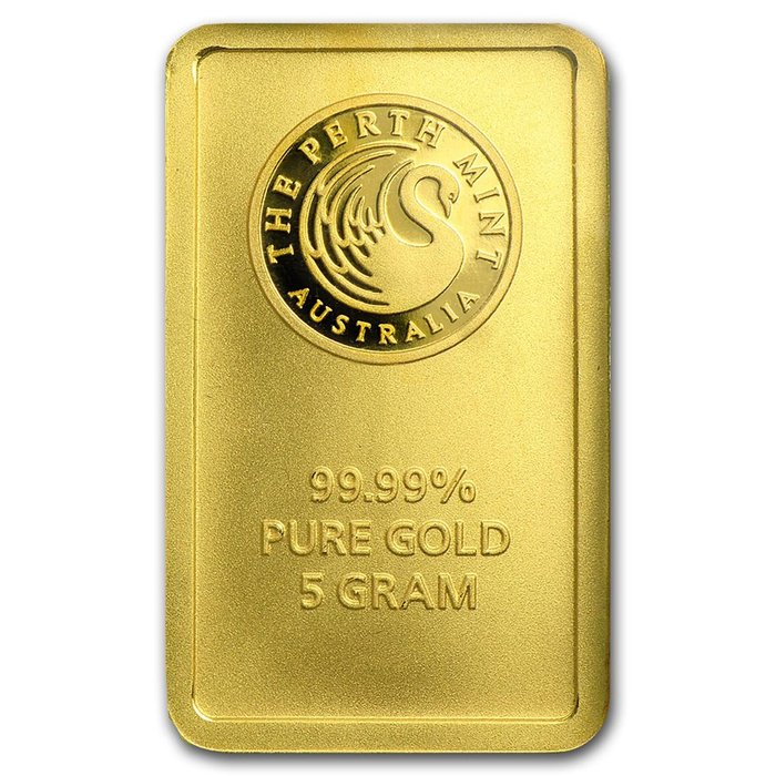 5 gram - Guld 999 - Perth Mint - Forseglet  Med certifikat