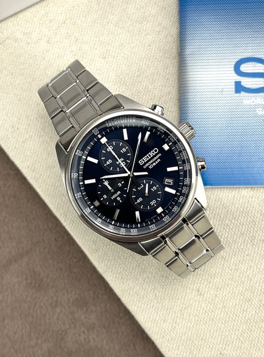 Seiko - Chronograph Date - Ingen mindstepris - SSB377 - Mænd - 2011-nu