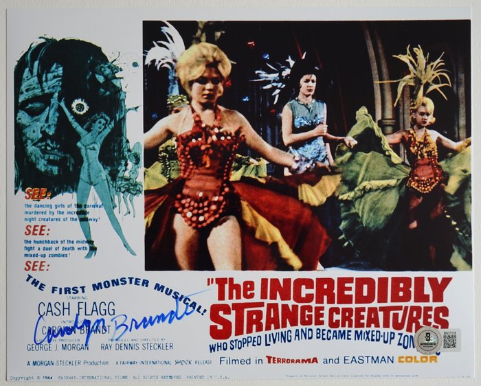 The Incredibly Strange Creatures Who Stopped Living and Became Mixed-Up Zombies - Carolyn Brandt - Autograph, Photo With Beckett COA