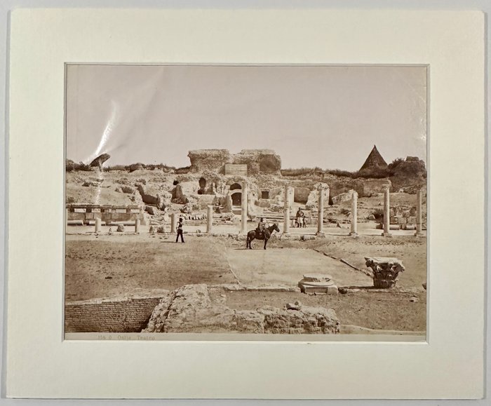 Domenico Anderson (1854 - 1938) - Ostia Antica Theatre - Albumen Print ca. 1890s