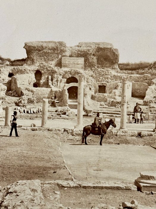 Domenico Anderson (1854 - 1938) - Ostia Antica Theatre - Albumen Print ca. 1890s