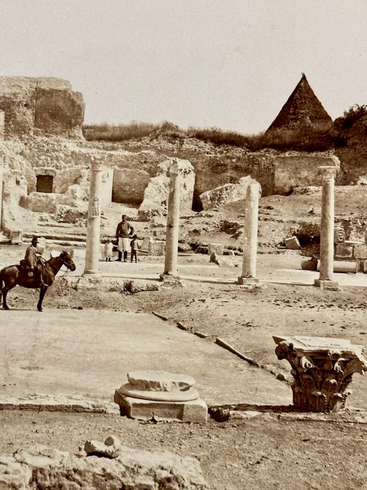 Domenico Anderson (1854 - 1938) - Ostia Antica Theatre - Albumen Print ca. 1890s