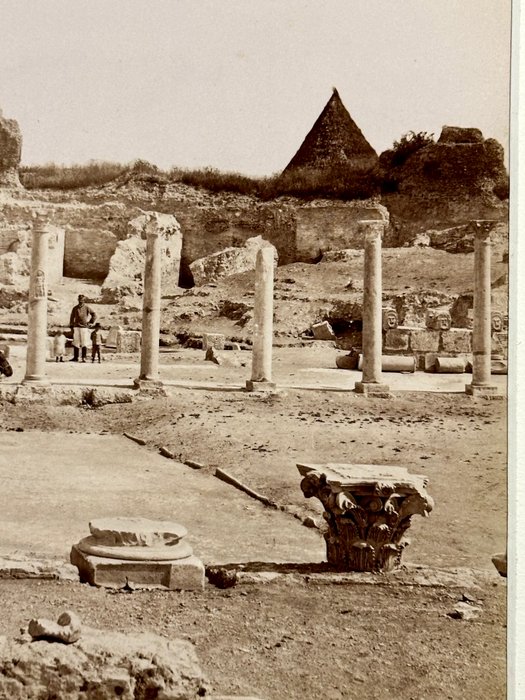 Domenico Anderson (1854 - 1938) - Ostia Antica Theatre - Albumen Print ca. 1890s