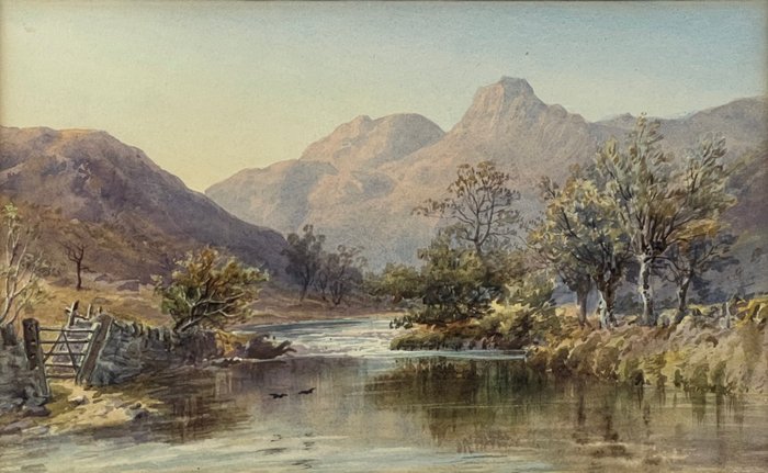 E A Warrington (attrib) (XlX) Attributed to - Langdale Pikes