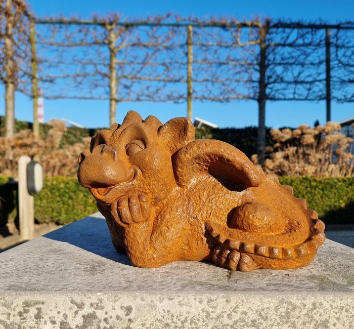 Statuette - Cute baby dragon - cast iron - Jern