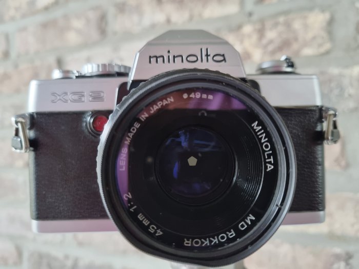 Minolta XG-2 + MD Rokkor 2/45mm + UV filter - Reflekskamera med enkelt linse (SLR)