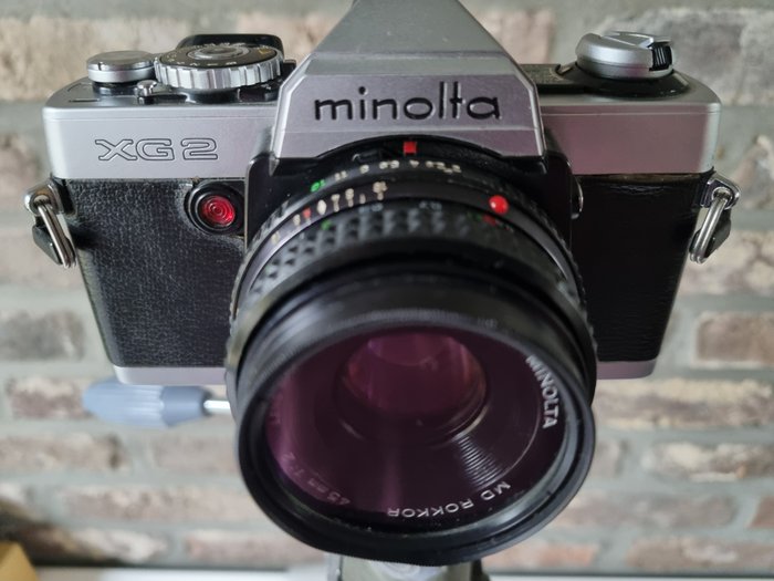 Minolta XG-2 + MD Rokkor 2/45mm + UV filter - Reflekskamera med enkelt linse (SLR)