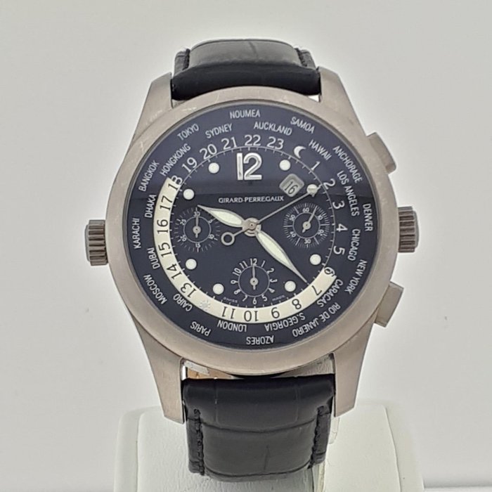 Girard-Perregaux - WWTC Chronograph Automatic GMT World Time Titanium FULL SET - 4980 - Mænd - 2005