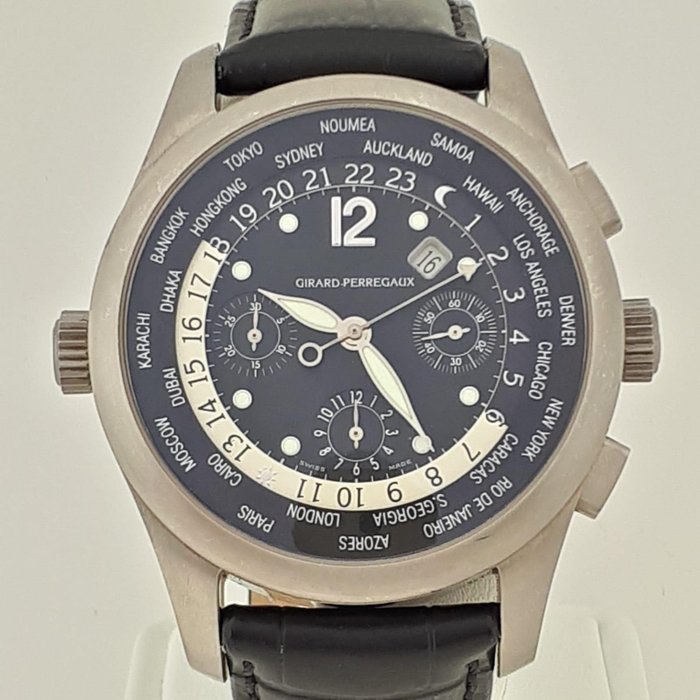 Girard-Perregaux - WWTC Chronograph Automatic GMT World Time Titanium FULL SET - 4980 - Mænd - 2005