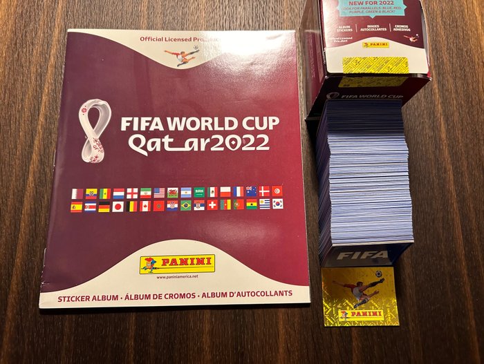 Panini - World Cup Qatar 2022 - 50 packs + Empty album + complete loose sticker set