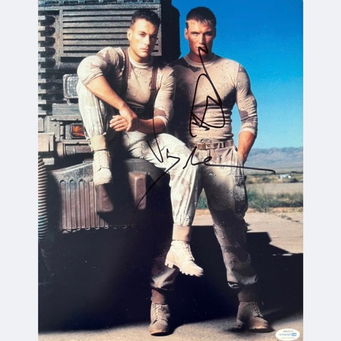 Universal Soldier - Signed by Jean-Claude Van Damme (Luc) and Dolph Lundgren (Andrew)