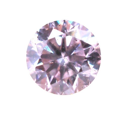 1 pcs Diamant  (Natur)  - 0.31 ct - Rund - Ikke specificeret i laboratorierapporten - Gemological Institute of America (GIA) - Svagt Pink