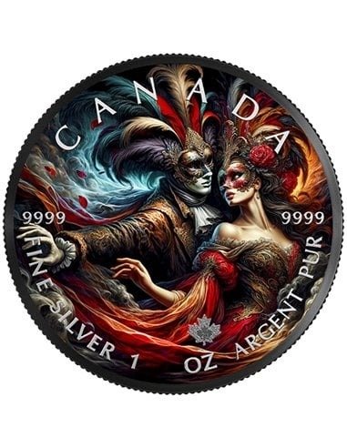 Canada. 5 Dollars 2023 Carnival - Black Ruthenium, 1 Oz (.999)