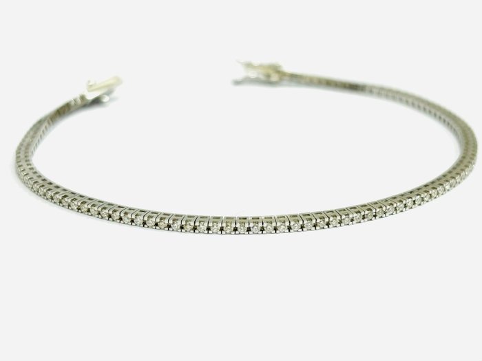 Armbånd - 18 kraat Hvidguld -  1.65ct. tw. Diamant (Natur)  - Fremstillet i Italien