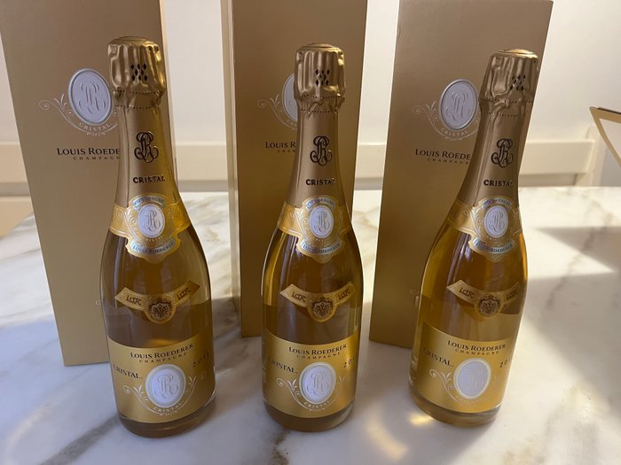 2015 Louis Roederer, Cristal - Reims Brut - 3 Flasker (0,75 L)