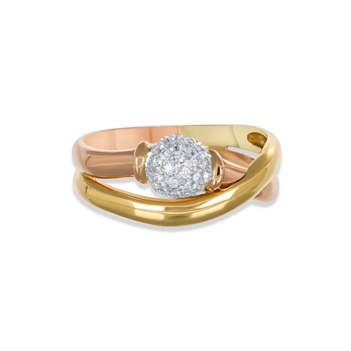 Ring - 18 kraat Hvidguld -  0.22ct. tw. Diamant (Natur)