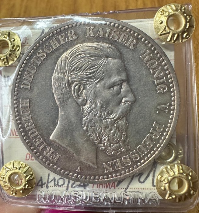 Tyskland, Preussen. Friedrich III. (1888). 5 Mark 1888 A