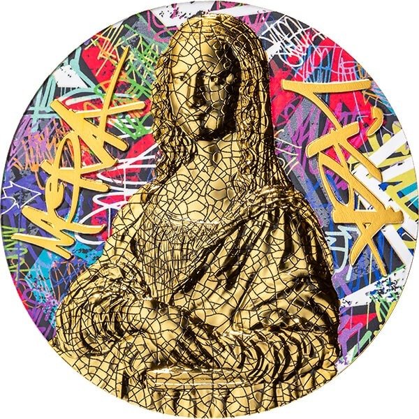 Niue. 5 Dollars 2023 Pop Art - Mona Lisa, 2 Oz (.999) Proof