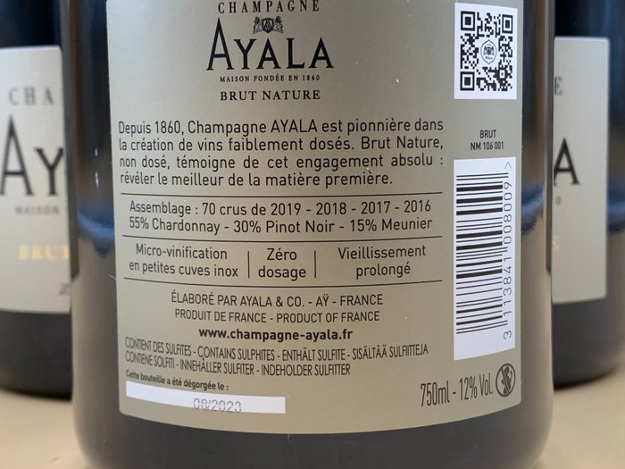 Ayala - Champagne Brut Nature - 6 Flasker (0,75 L)