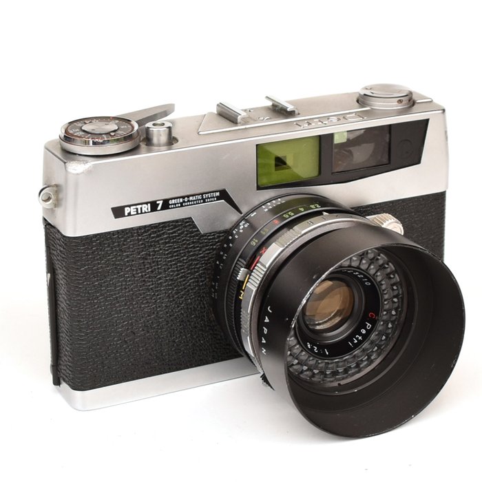 Petri 7s II met originele zoeker en wide angle lens Rangefinder søgerkamera  (Ingen mindstepris)