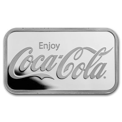 Verden. Silver bar ND Coca Cola, 1 Oz (.999)  (Ingen mindstepris)