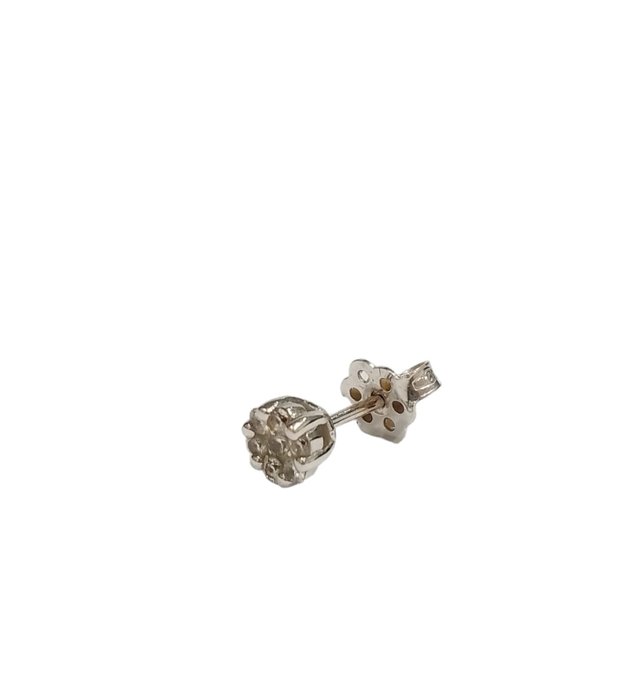 Ingen mindstepris - Enkelt ørering - 18 kraat Hvidguld -  016ct tw Diamant (Natur)  - Diamant