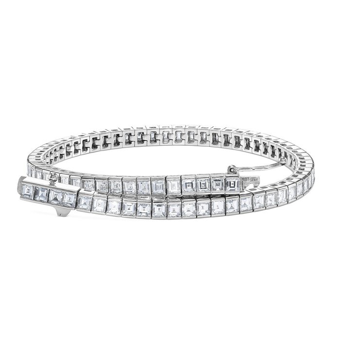 Tennisarmbånd - 18 kraat Hvidguld -  504ct tw Diamant (Natur)