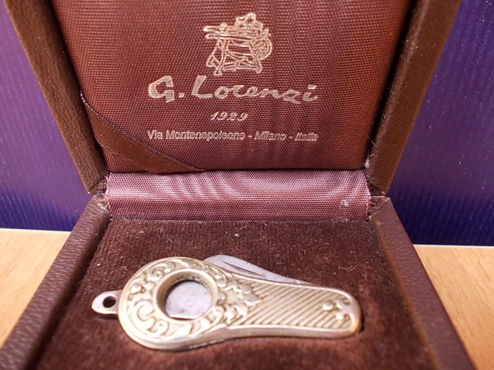 Tagliasigari G. Lorenzi Via Montenapoleone - Milano - Cigarskærer - Forsølvet