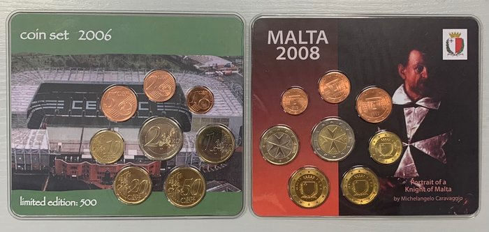 Irland, Malta. y 2006/2008 (2 sets)  (Ingen mindstepris)