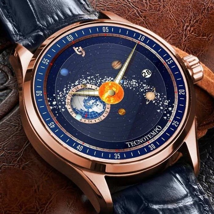 Tecnotempo - "Dynamic Solar System" - Automatic - Designed by Tecnotempo - - Ingen mindstepris - TT.50.SPLBL (gold tone) - Mænd - 2011-nu