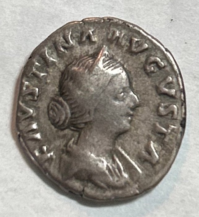 Romarriket Faustina II (Augusta AD 147-175) Denarius Rome mint 156 - 175 AD  (Ingen mindstepris)