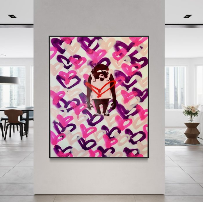 Timo Wedell (1994) - Purple Ape Like Banksy - XXL