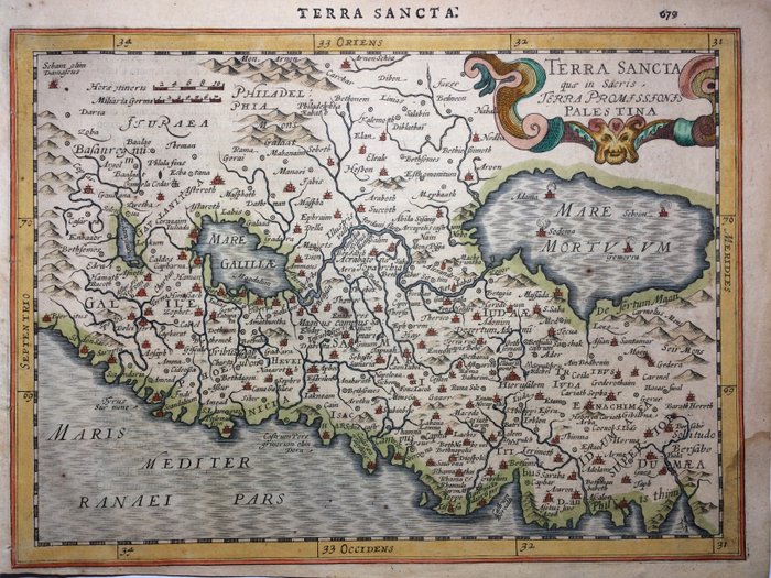 Heilige Land - Palæstina, Israel; Petrus Kaerius / J.E. Cloppenburgh - Terra Sancta qua in Sacris Terra Promissionis Palestina - 1632