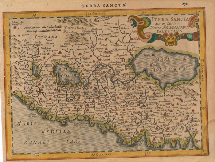 Heilige Land - Palæstina, Israel; Petrus Kaerius / J.E. Cloppenburgh - Terra Sancta qua in Sacris Terra Promissionis Palestina - 1632