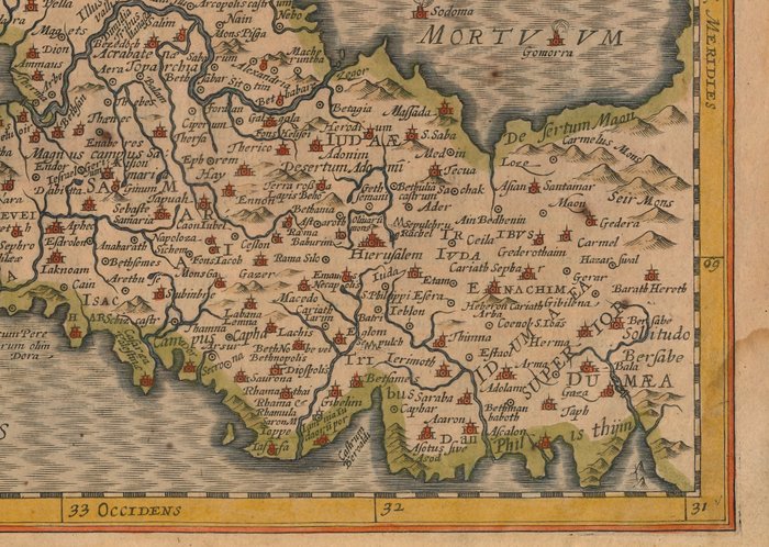 Heilige Land - Palæstina, Israel; Petrus Kaerius / J.E. Cloppenburgh - Terra Sancta qua in Sacris Terra Promissionis Palestina - 1632