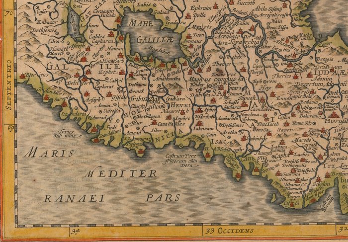 Heilige Land - Palæstina, Israel; Petrus Kaerius / J.E. Cloppenburgh - Terra Sancta qua in Sacris Terra Promissionis Palestina - 1632