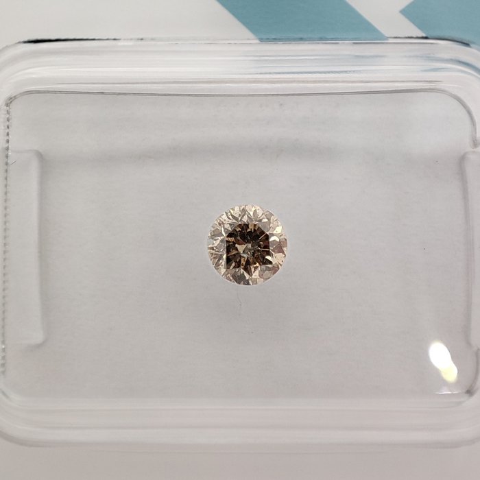 Ingen mindstepris - 1 pcs Diamant  (Naturfarvet)  - 0.28 ct - Rund - Fancy Brun - SI2 - International Gemological Institute (IGI)