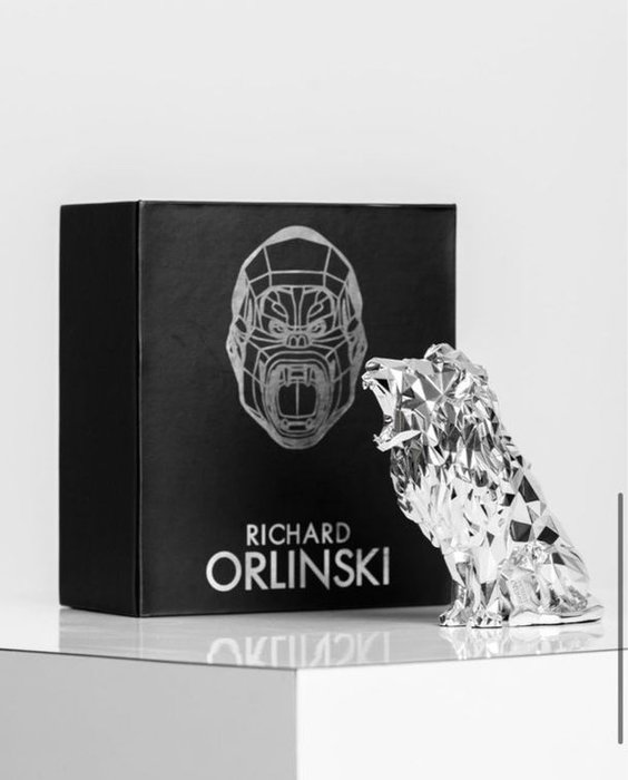 Richard Orlinski (1966) - ROARING LION (SILVER EDITION)