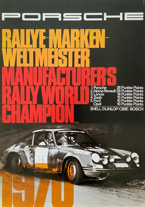 Erich Strenger - PORSCHE Rallye Marken-Weltmeister - 1970‹erne