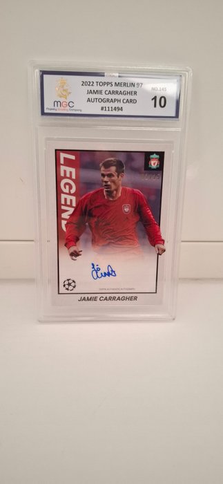 2022 - Topps - Merlin 97 - Jamie Carragher - #145 Autograph /25 - 1 Graded card - MGC 10