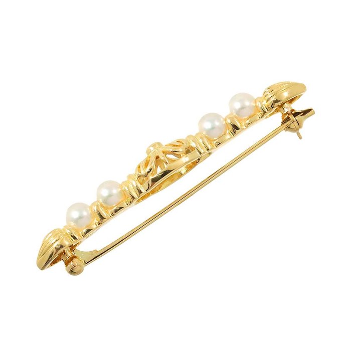 Mikimoto - Broche - 18 kraat Gulguld