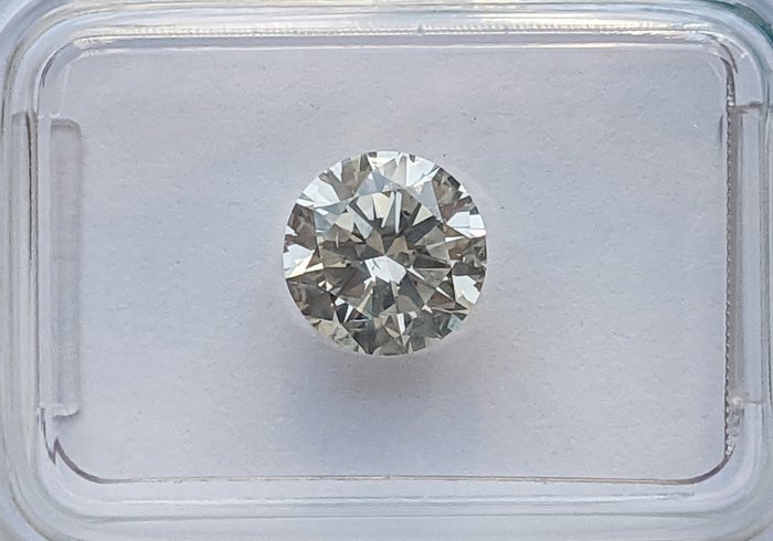 1 pcs Diamant  (Natur)  - 1.50 ct - Rund - I - SI1 - International Gemological Institute (IGI)