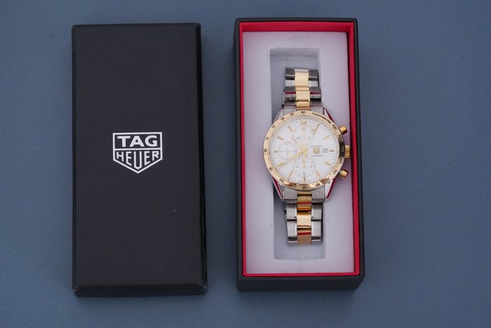 TAG Heuer - Carrera Calibre 16 Chronograph Two Tone - CV2050-1 - Mænd - 2000-2010