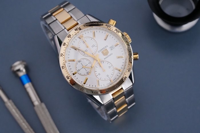 TAG Heuer - Carrera Calibre 16 Chronograph Two Tone - CV2050-1 - Mænd - 2000-2010