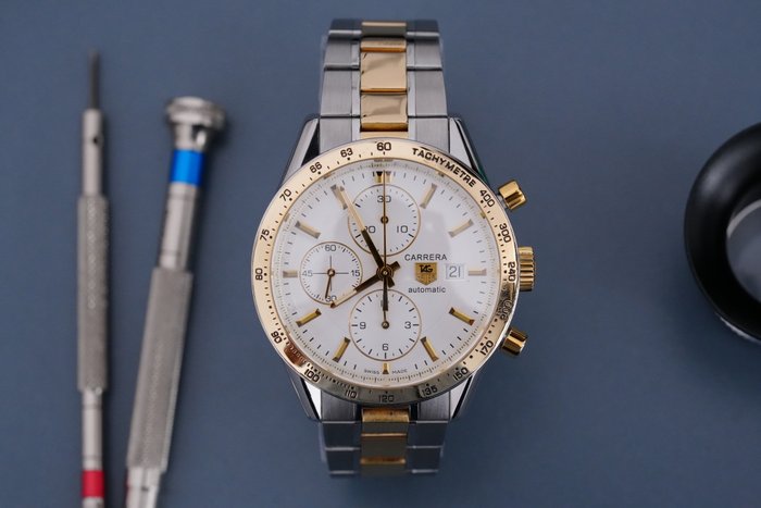 TAG Heuer - Carrera Calibre 16 Chronograph Two Tone - CV2050-1 - Mænd - 2000-2010