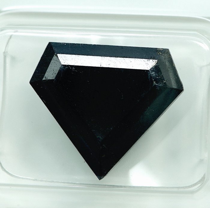 1 pcs Diamant  (Farvebehandlet)  - 7.69 ct - Fancy Sort - Ikke specificeret i laboratorierapporten - International Gemological Institute (IGI)